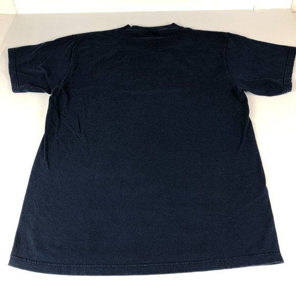 Vintage Denver Broncos Shirt Men's Medium Logo 7 Blue Short Sleeve Made USA 1997 - Picture 7 of 10